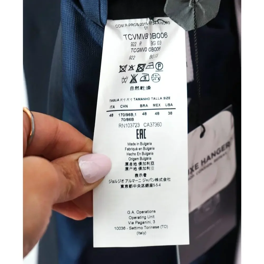 ARMANI COLLEZIONI - Navy Blue Wool Blazer - 38R